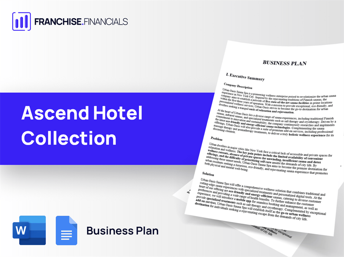 Ascend Hotel Collection Franchise Business Plan Template