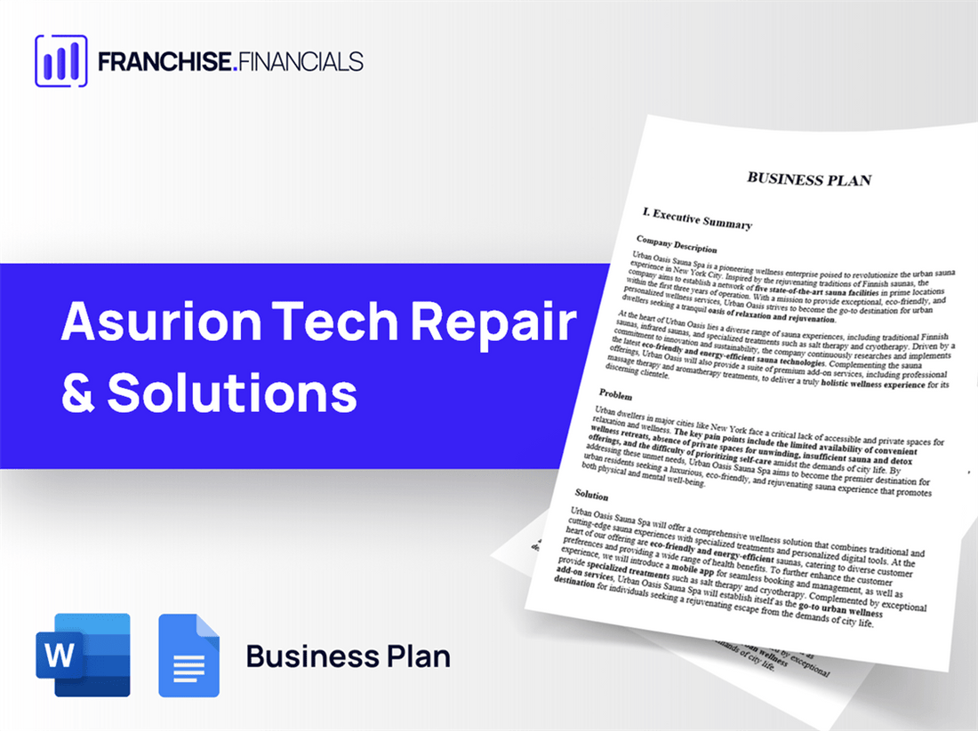 Asurion Tech Repair & Solutions Franchise Business Plan Template