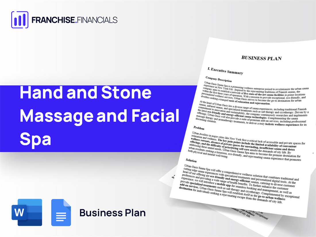 Hand and Stone Massage and Facial Spa Franchise Business Plan Template