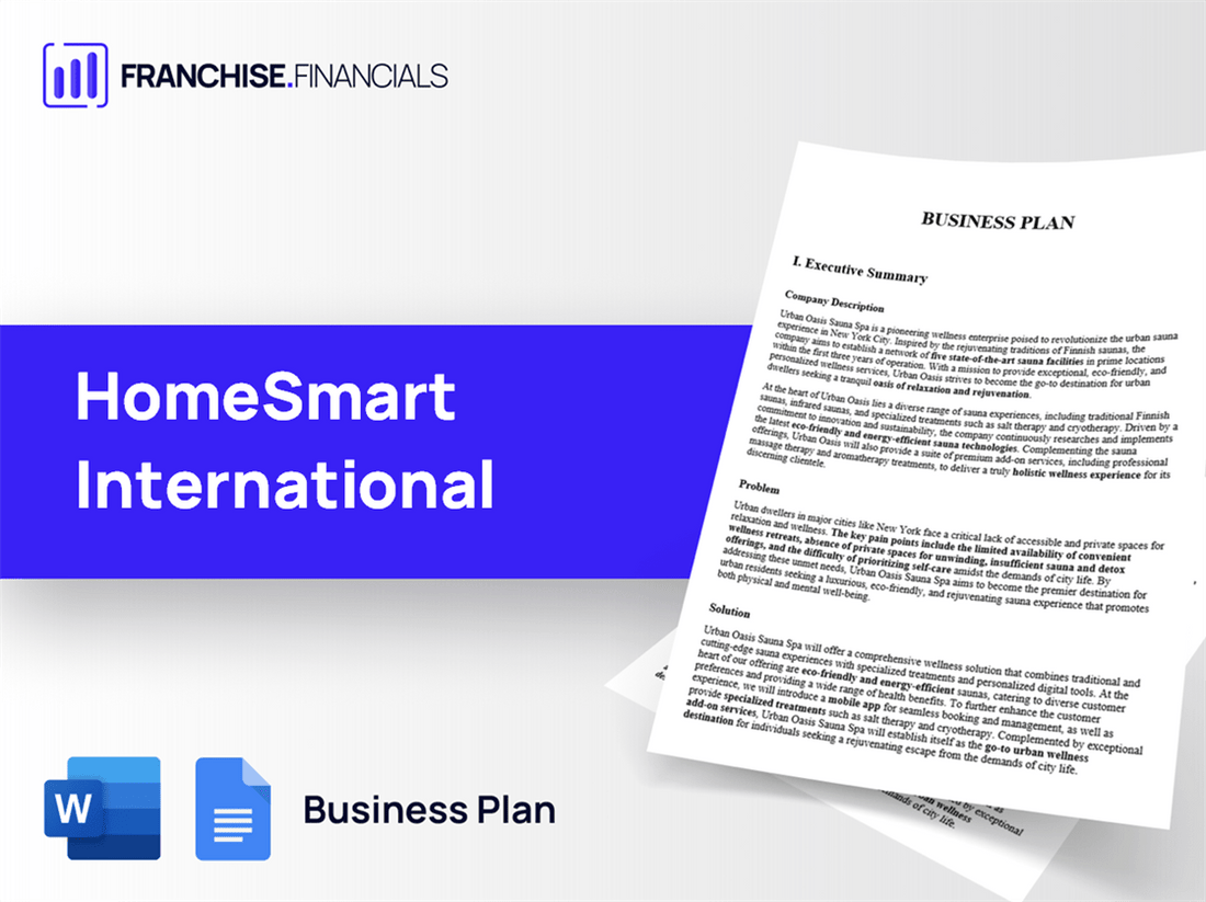 HomeSmart International Franchise Business Plan Template