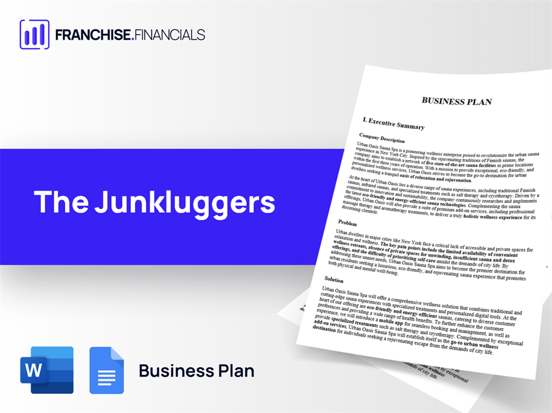 The Junkluggers Franchise Business Plan Template