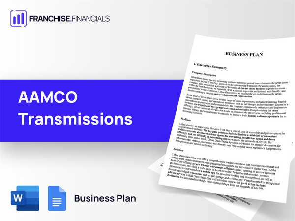 AAMCO Transmissions Franchise Business Plan Template