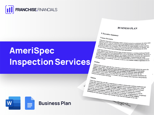 AmeriSpec Inspection Services Franchise Business Plan Template