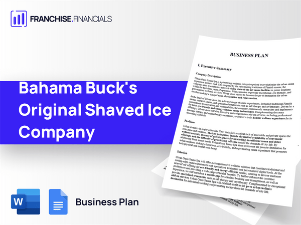 Bahama Buck's Original Shaved Ice Company Franchise Business Plan Template
