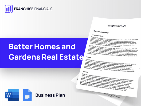 Better Homes and Gardens Real Estate Franchise Business Plan Template