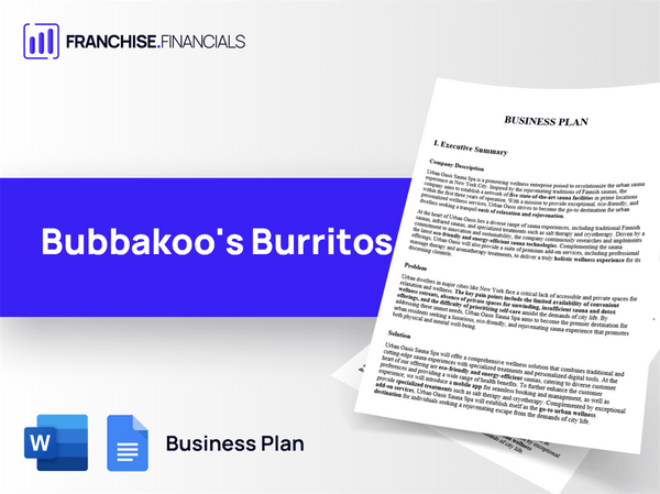 Bubbakoo's Burritos Franchise Business Plan Template
