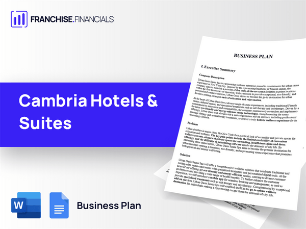 Cambria Hotels & Suites Franchise Business Plan Template