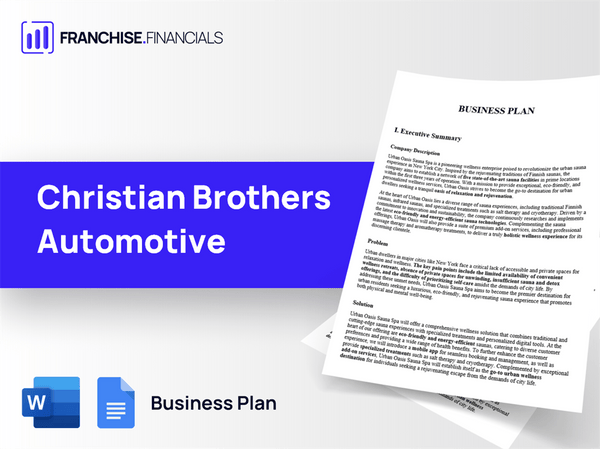 Christian Brothers Automotive Franchise Business Plan Template