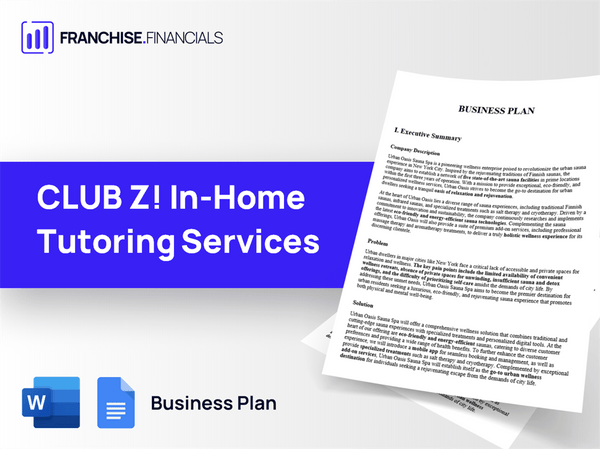 CLUB Z! In-Home Tutoring Services Franchise Business Plan Template