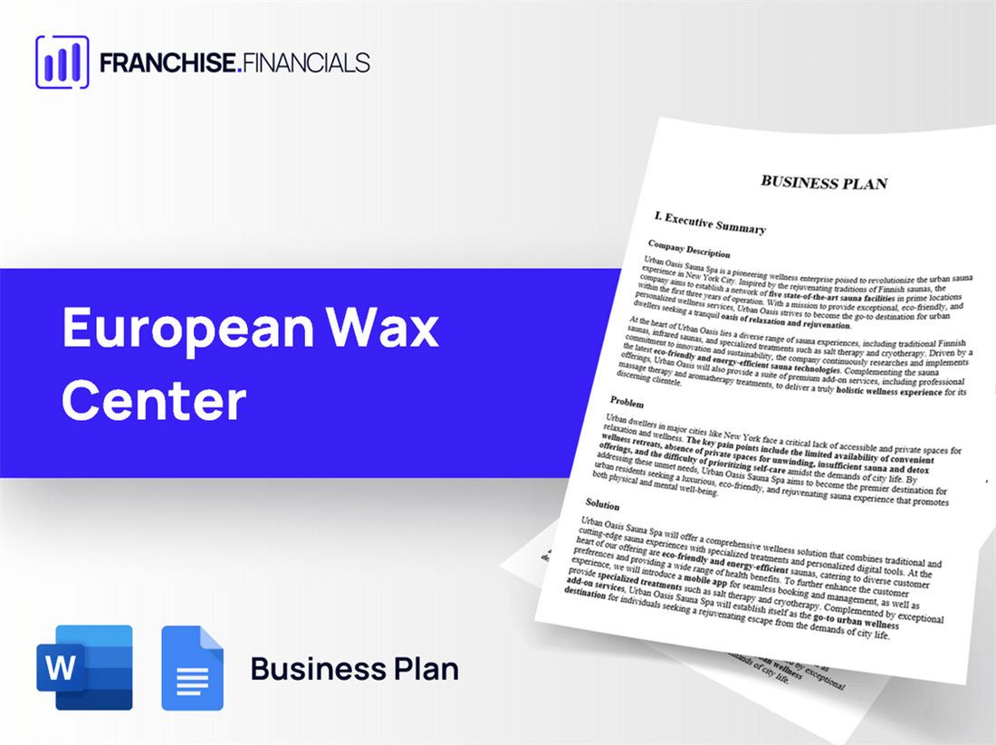 European Wax Center Franchise Business Plan Template