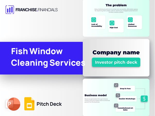 Fish Window Cleaning Services Franchise Pitch Deck Template