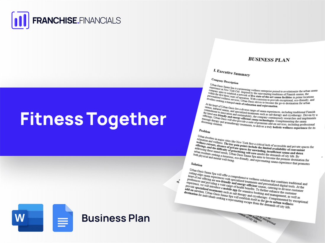 Fitness Together Franchise Business Plan Template