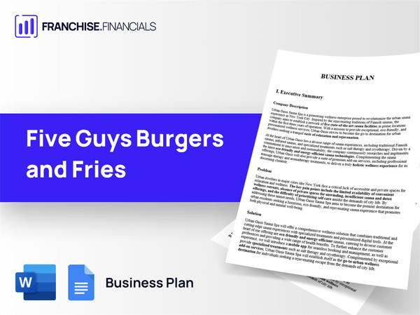 Five Guys Burgers and Fries Franchise Business Plan Template