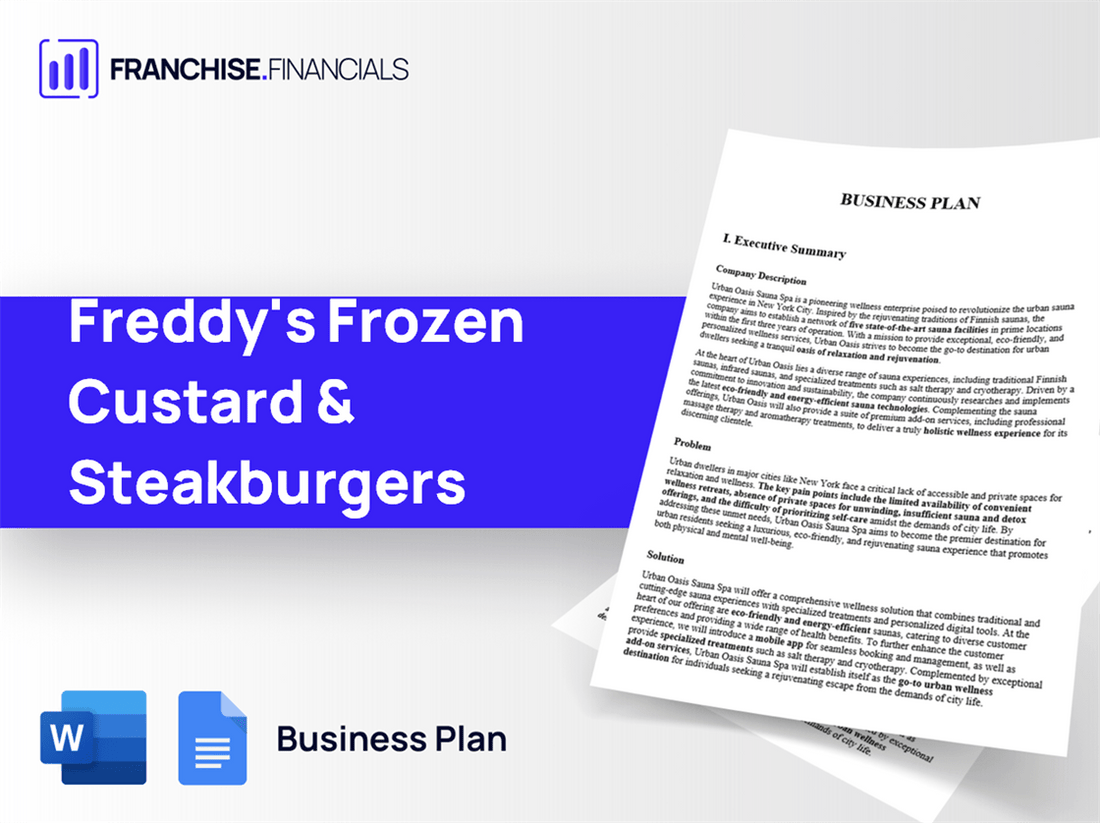 Freddy's Frozen Custard & Steakburgers Franchise Business Plan Template
