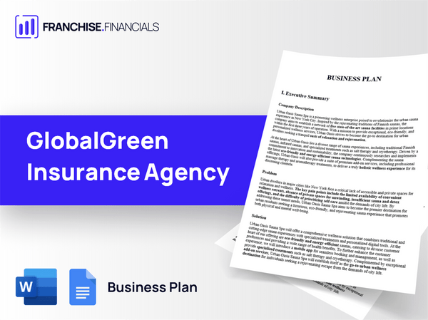 GlobalGreen Insurance Agency Franchise Business Plan Template