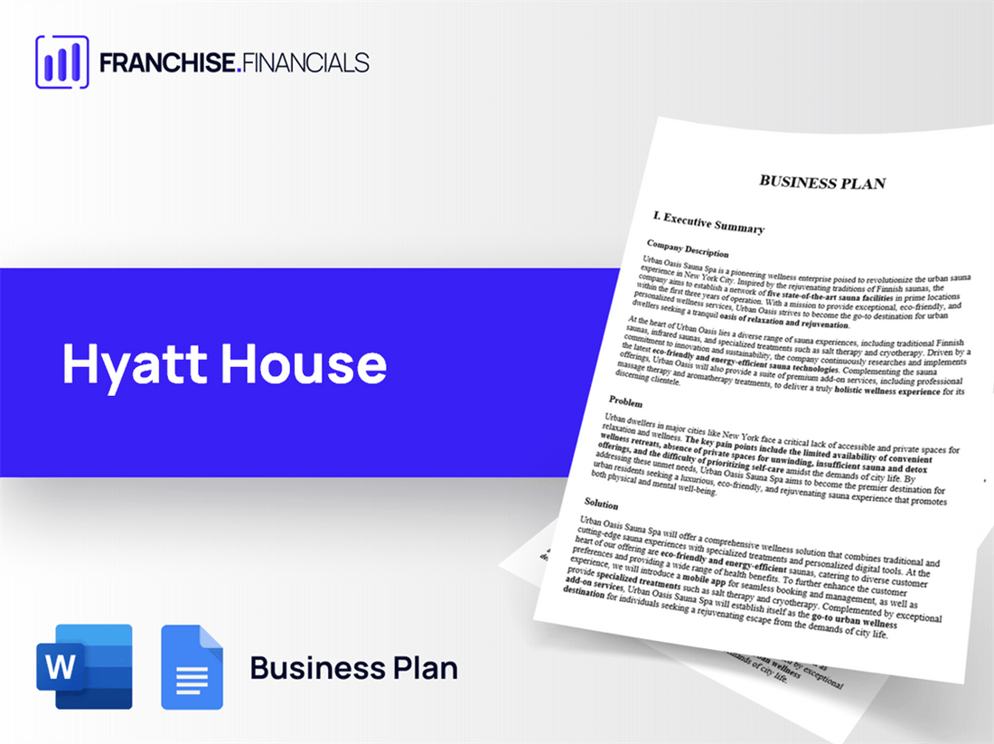 Hyatt House Franchise Business Plan Template