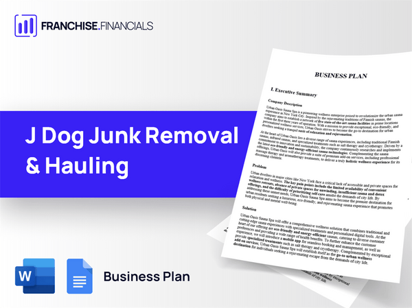 J Dog Junk Removal & Hauling Franchise Business Plan Template