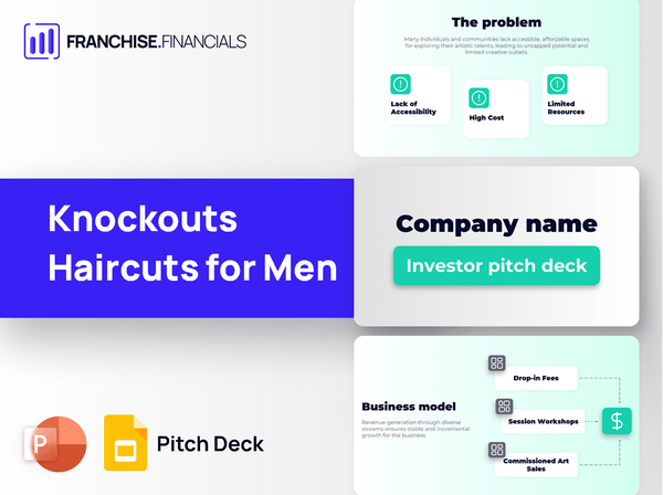 Knockouts Haircuts for Men Franchise Pitch Deck Template