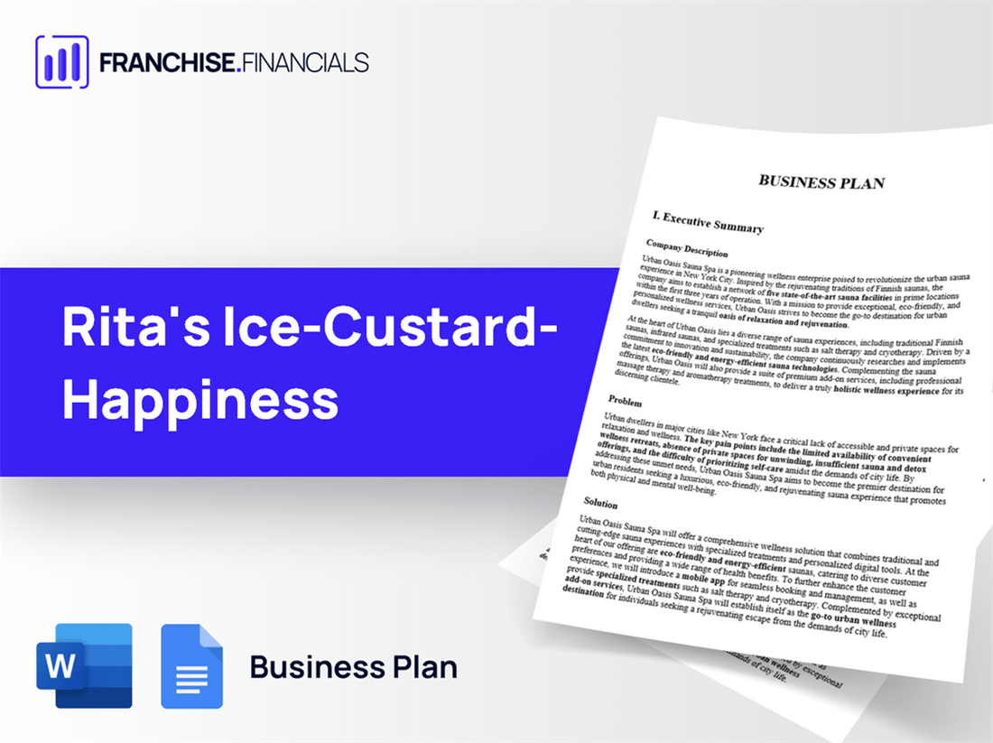 Rita's Ice-Custard-Happiness Franchise Business Plan Template