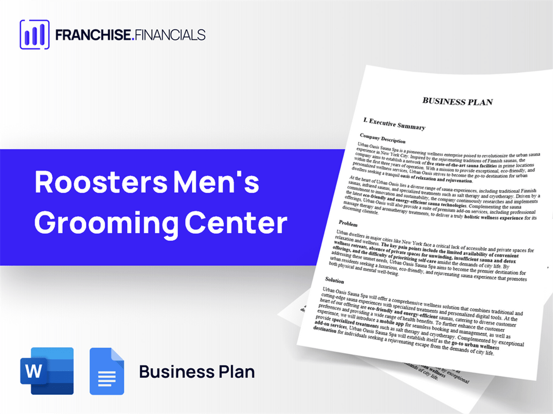 Roosters Men's Grooming Center Franchise Business Plan Template