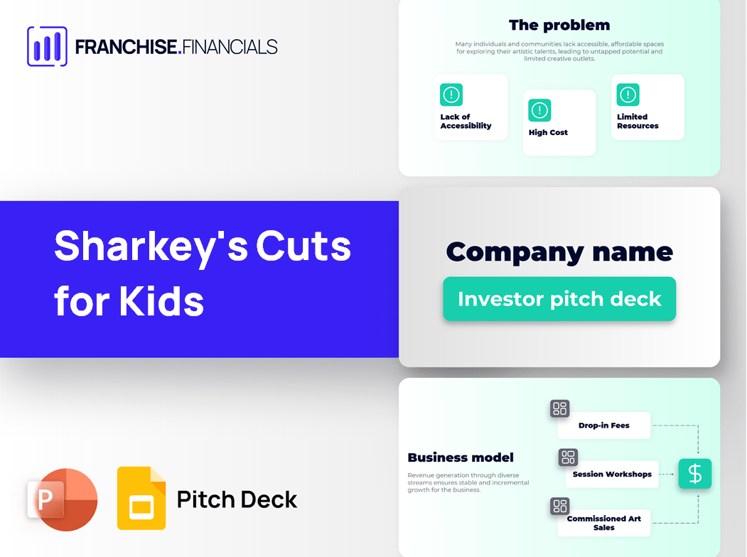 Sharkey's Cuts for Kids Franchise Pitch Deck Template