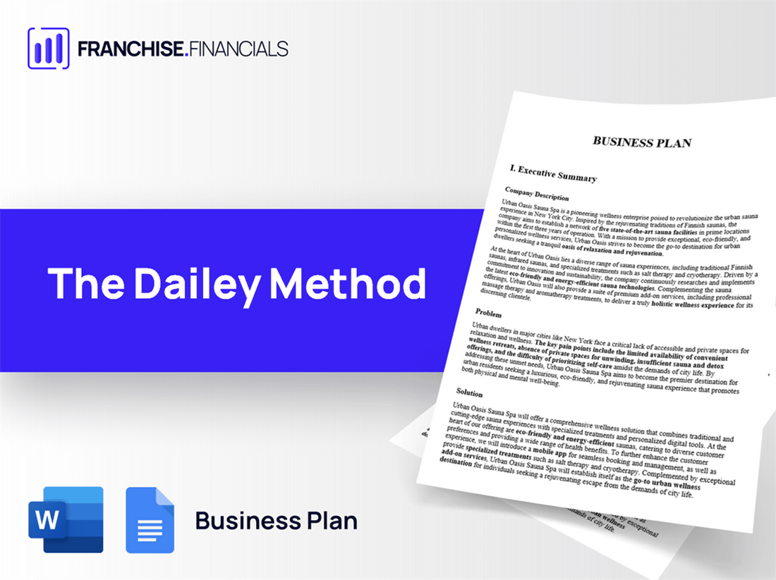 The Dailey Method Franchise Business Plan Template