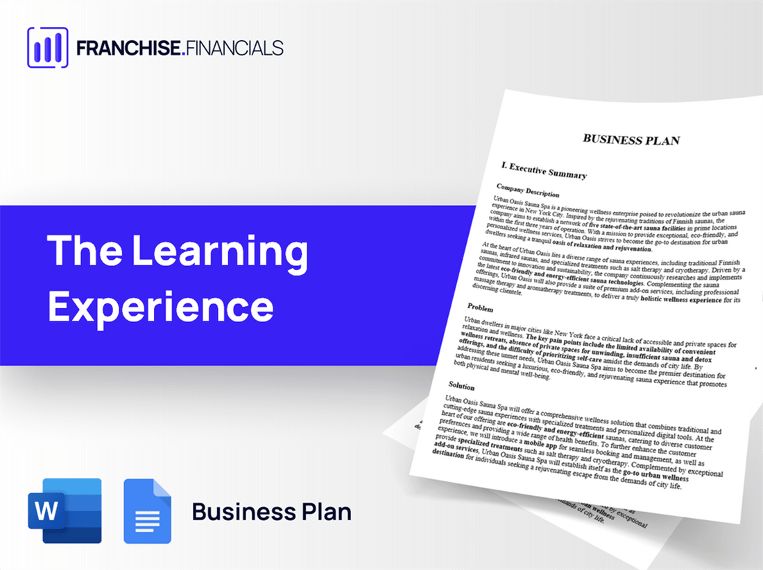 The Learning Experience Franchise Business Plan Template