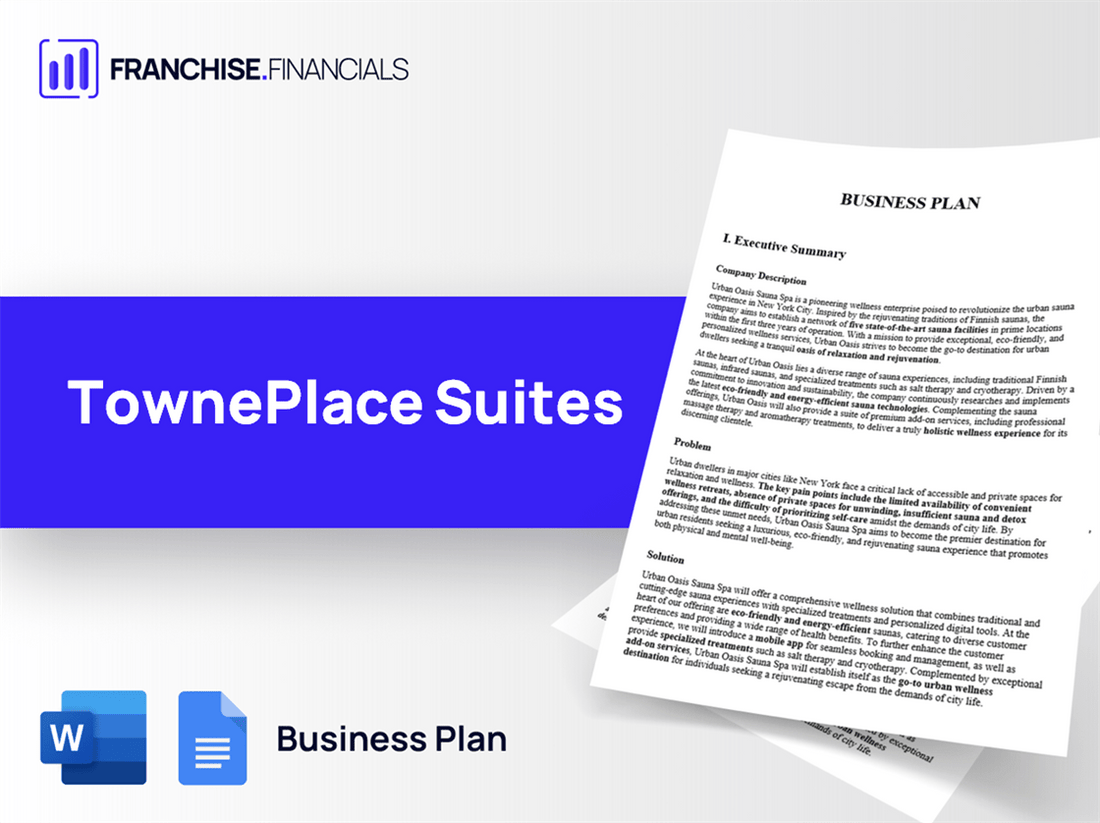 TownePlace Suites Franchise Business Plan Template