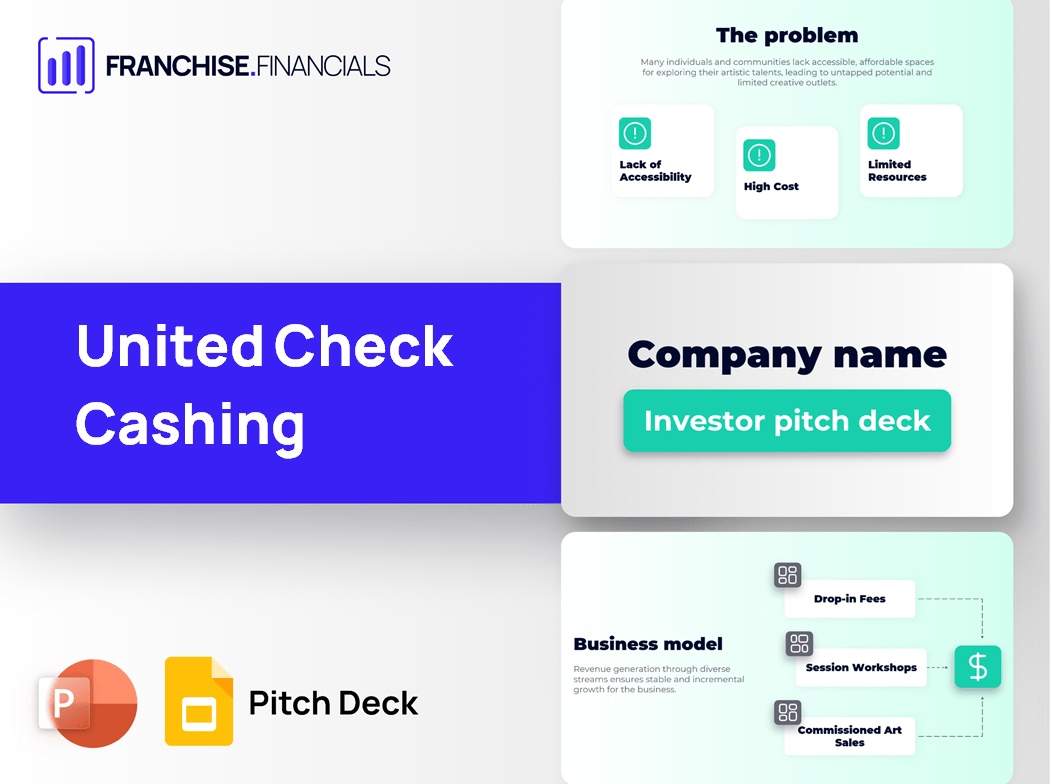 United Check Cashing Franchise Pitch Deck Template